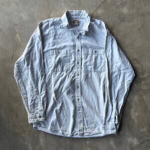 VINTAGE 90S BANANA REPUBLIC MADE IN USA CHAMBARAY BUTTON UP SHIRT MENS XL